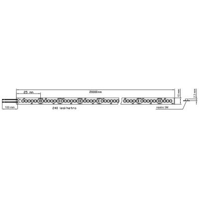 STRIP LED 100W 24VCC LUCE...