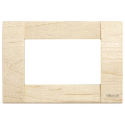 PLACCA 3 MODULI LEGNO ACERO...