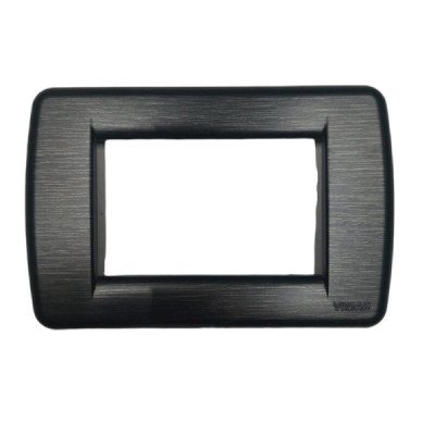 PLACCA RONDO 3 MODULI NERO...