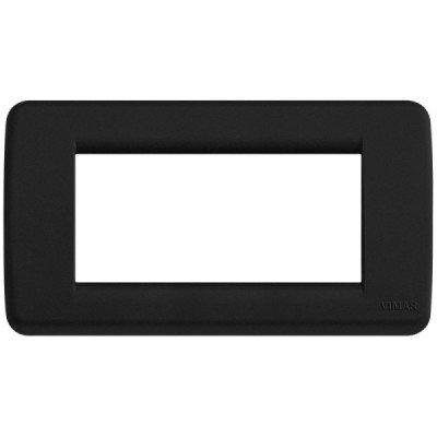 PLACCA SILK 4 MODULI NERO -...